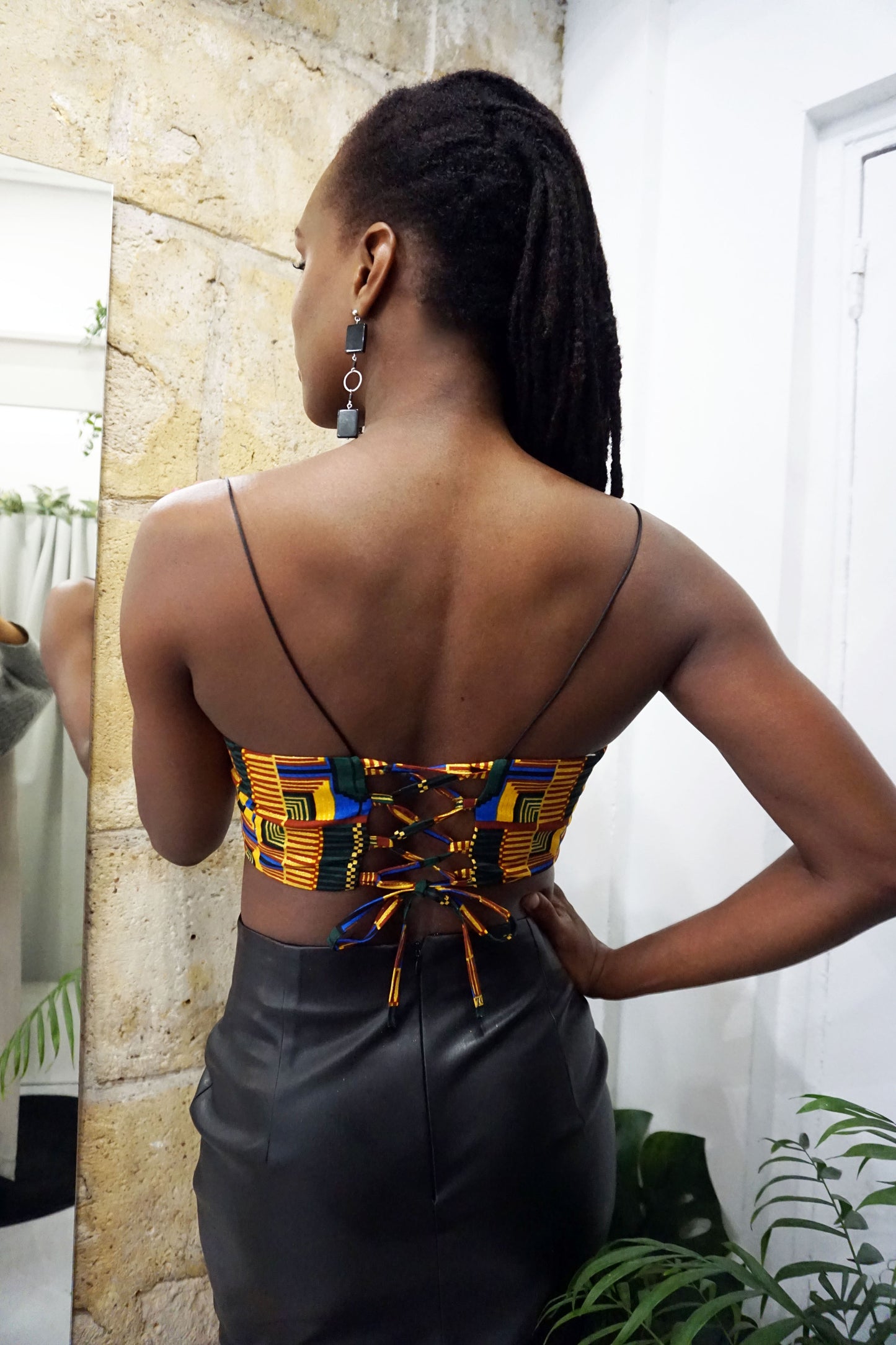 BUSTIER "GLAMOUR" KENTE OR