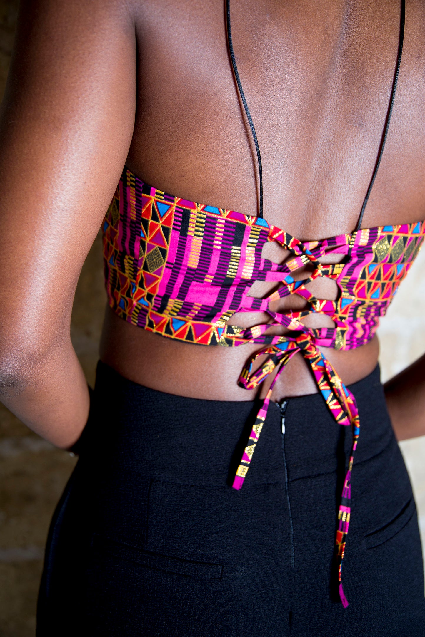 BUSTIER "GLAMOUR" PINK KENTE