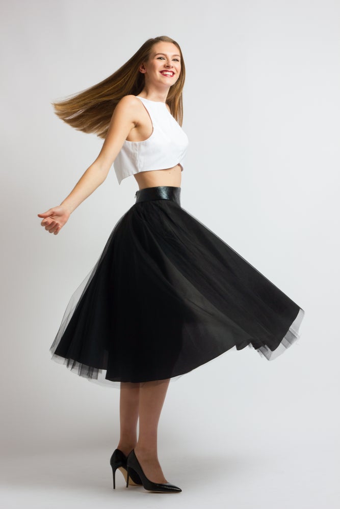 FLARED MIDI TUTU-SKIRT