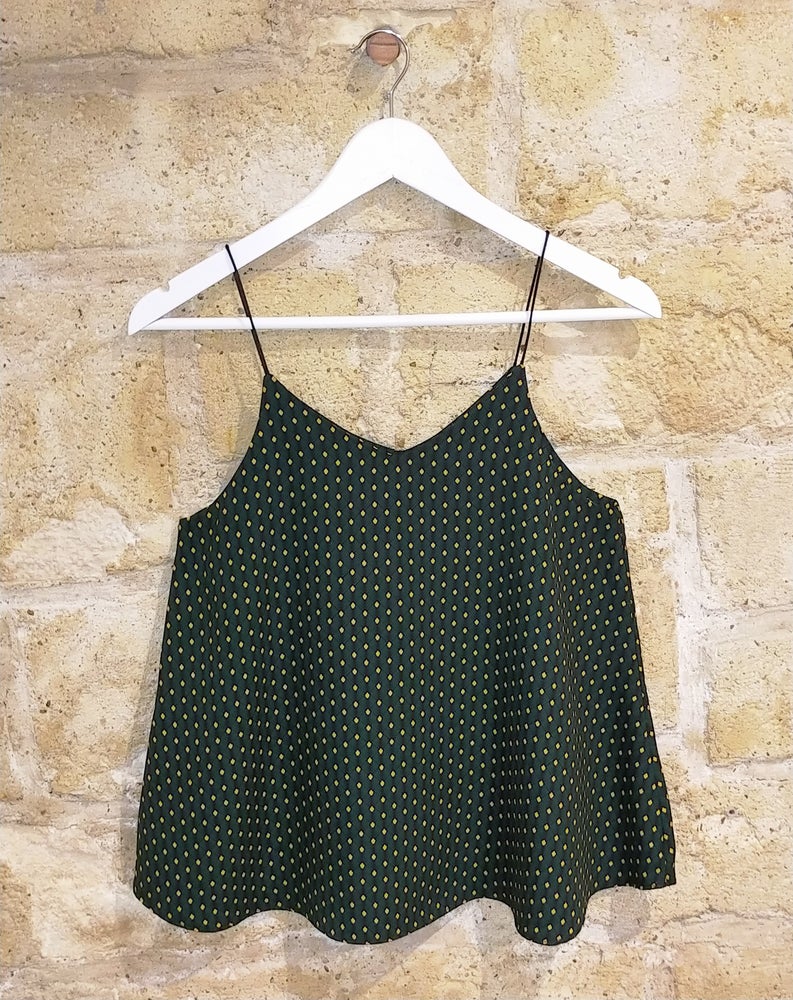 GREEN PRINT TOP