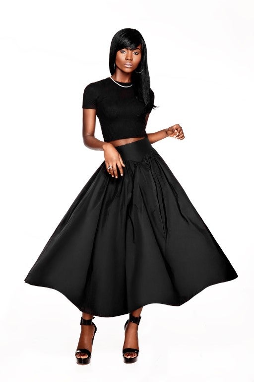 FLARED MIDI-SKIRT